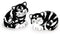 Toy Zany Salt/Pepper Shakers Cat Shakers Ceramic...