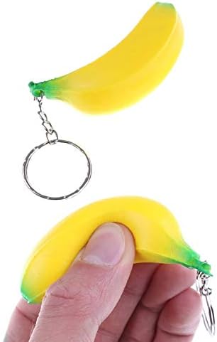 iMagitek 15 Pack Banana Keychains for Kids Party Favors Supplies, School Carnival Prizes, Party Bag Gift Fillers, Banana Stress Relieve Toy...