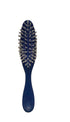 Navy Blue Haircare Duo: 8-inch Detangling Brush & 3.5-inch Matte Black Hairclip Set - Effortless Styling with Premium Nylon Bristles and Elegant C...