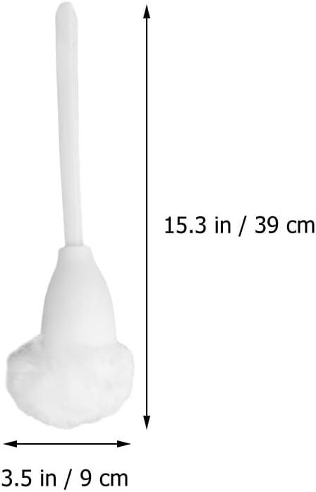Abaodam Toilet Brush Cleaners White Soft Toilet Bowl Brush Mop Toilet Scrubber with Long Handle for Bathroom Accessories Toilet Scrubber Cleaning ...