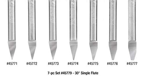 Amana Tool - 45771 Solid Carbide 30° Engraving 0.005 Tip Width x 1/4" Shank Sign...