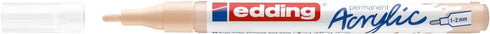 edding 5300 acrylic marker fine - beige - 1 waterproof acrylic paint marker - fine round nib 1-2mm - acrylic paint pen for drawing on canvas, art ...