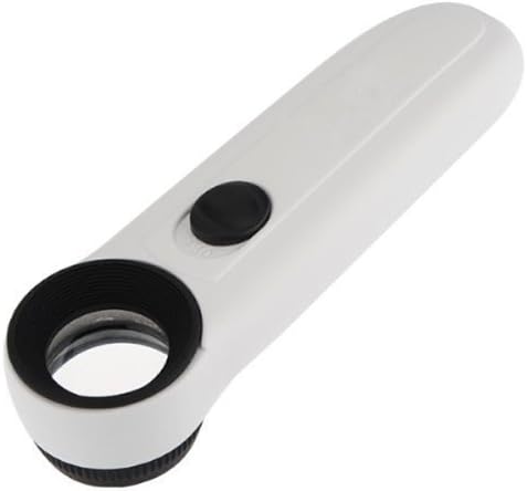 Skycoolwin 40x Glass Magnifying Magnifier Jeweler Eye Jewelry Loupe Loop Led Light...