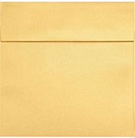 LUXPaper Square Invitation Envelopes | Peel & Press | 5" x 5" | Gold Metallic | 80lb. Text | 50 Qty...