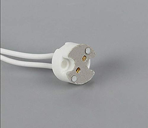 10 Pack Bioluz LED MR16 Socket, GU5.3 Socket, LED Halogen Lamp Ceramic Wire Connector Base Socket Adapter MR16 MR11 G4 GU5.3 Socket (Pack of 10)...