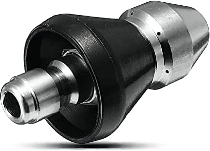 Sewer Jetter Nozzle for Pressure Washer Drain Cleaning Jetter 3/8 Inch 5000 PSI Orifice 6.5...