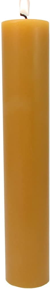 Beeswax Candle Works, 8.5 x 1.5-Inch Pillar, 35-Hour, 100% USA Beeswax...
