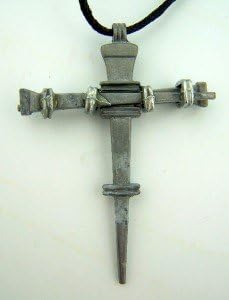 Nails of The Cross Metal Pendant with 26 Inch Adjustable Cord Necklace...