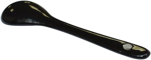 Black 10 pcs Porcelain Egg Spoons Ceramic Spoons 4.7 inch Coffee Dessert Yogurt Tea Milky Tea...