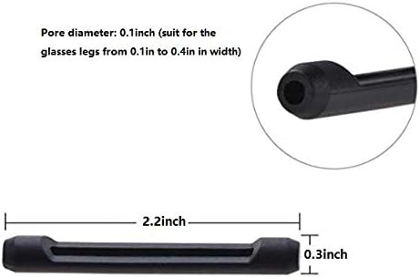 5 Pairs Black Soft Silicone Eyeglass Ear Cushions Temple Tips Eyeglass Pads Anti Slip Glasses Ear Hook Comfort Sport Ear Grips,Eyeglasses Leg Anti...