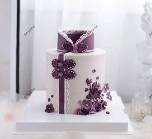 Anyana Embossing Mat Lace Band Silicone imprint Fondant impression Sugar Paste Mould Cake Decoration Tools Kitchen chocolate Sugar Paste Baking Mo...