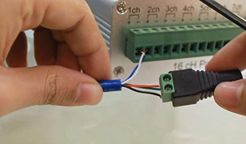 Cctv4Less BNC Male Balun Connector for Coax CAT5, CAT6, CAT7 to BNC Male and 2 Screw Camera Terminal Adapter - Reliable CCTV Surveillance Video Tr...