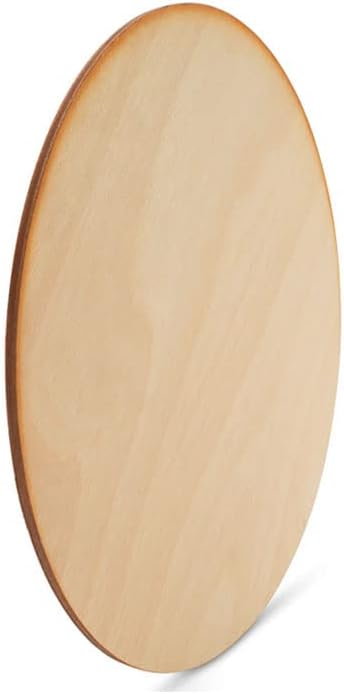 Unfinished Circles 5 inch, 1/8 Inch Thick, Pack of 5 Round Discs with Rustic Burnt Edges for Christmas Tree Decor, by Woodpeckers...