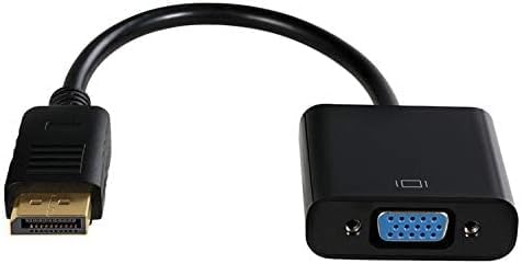 DisplayPort to VGA Adapter, DP to VGA Converter Display Port Male to VGA Female Converter Cable Adapter for Computer PC Desktop Laptop Projector.....