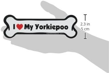 Imagine This Company I Love My Breed Bone Shaped Pet Magnet; Removable Magnets for Cars, Fridges, Lockers & More, Stylish Pet Inspired Car Accesso...