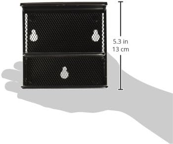 Safco Products 3611BL Onyx Mesh Organizer Tray | Steel Construction | Durable Powder Coat Finish | Fits With Magnetic Marker Boards | 5.25"W x 5.2...