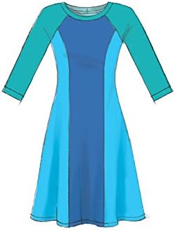 McCall's Patterns M7349 Misses'/Miss Petite Sleeveless or Raglan Sleeve, Fit and Flare Dresses, Size A5 (6-8-10-12-14)...