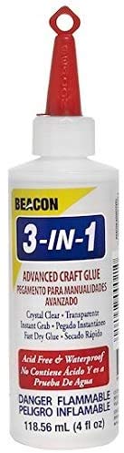 Beacon 3-in-1 Advanced Crafting Glue, 4-Ounce, 2-Pack...