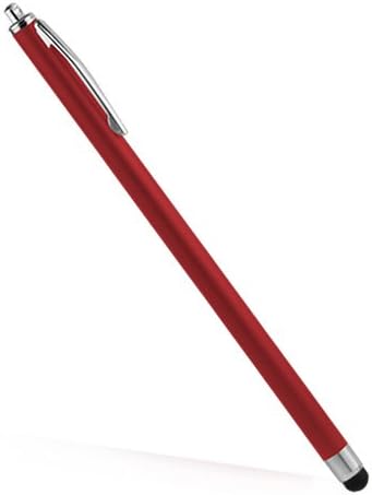BoxWave Stylus Pen Compatible with iPad Mini 1st Gen - Slimline Capacitive Stylus, Slim Barrel, Rubber Tip Stylus Pen - Crimson Red...