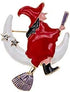 Witch Flying on The Broom Pin Brooch with Moon Star Enamel Brooch Clothes Bags Accessories for Girls Boys Halloween Jewelry...