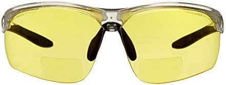 voltX 'Constructor Ultimate' Bifocal Reading Safety Glasses (Clear Frame, Yellow Lens +2.5 Dioptre) CE EN166FT Certified - Premium Cycling Sports ...