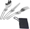 Folding Spoon Fork Knife Set Portable 3 in 1 Folding Dinner Flatware Utensils Stainless Steel Perfect for Camping Picnic Travel Hiking Backpacking...