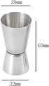 2 Pieces Double Jigger Drink Jigger Cocktail Jigger Double Cocktail Jigger Cocktail Measuring Cup Stainless Steel Bar Jigger 1/2oz & 1oz Cocktail ...