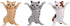 3 Cats Figurine Cute Desk Organizer, Unique and Funny Kitty Cat desk Accessory, 3D Decorational Pen and Pencil Holder, Earbuds Holder, Earring Hol...