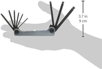 EKLIND 20919 Steel Handle Fold-up Hex Key allen wrench - 9pc set SAE Inch Sizes 5/64-1/4...