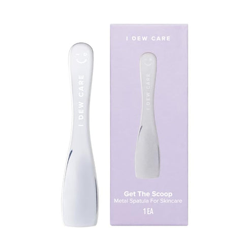 I DEW CARE Skincare Multi-functional Applicator - Get The Scoop | Stainless Steel Makeup Spatula Spoon, Beauty Mini Spoon Tool for Cream, Lip Balm...