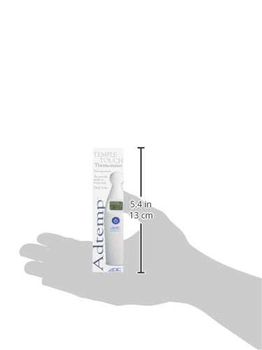 ADC Temple Touch Digital LCD Fever Thermometer, Non Invasive and Quick Read, Suitable for Babies, Newborns, Kids, and Adults, Adtemp 427, White...