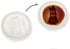 4pcs Ceramics Shiba Dog Relief Seasoning Dishes Sushi Dipping Bowl Appetizer Plate - 3.5 inches...