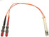 1ft Fiber Optic Adapter Cable LC (Male) to ST (Female) Multimode 50/125 Duplex...