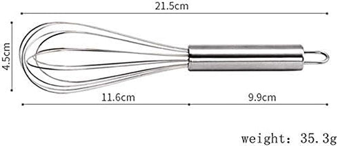 Aniso Stainless Steel Whisk (8.4 inches, Silver)...