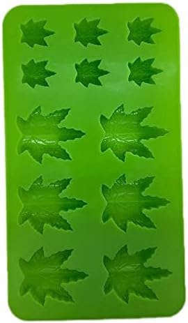 Silicone Leaf Mold, Gummy, For Muffins Cookie Chocolate Fondant Greenery Candy Polymer Clay Edible 1 Green and 1 Brown, 2 Molds (Candy Leaf)...