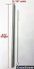 4 Stainless Steel Wide Smoothie Straws + Cleaning Brush + Citrus Peeler - CocoStraw Large Straight Frozen Drink Straw...