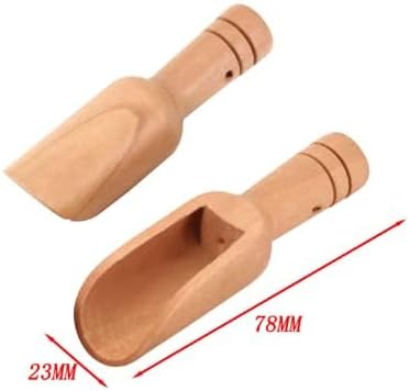 Czl Meco 6 PCS Mini Wooden Spoon Wooden Kitchen Spoon Mini Bath Salt Spoon For Candy Spices Parties Bath Salts Essential...