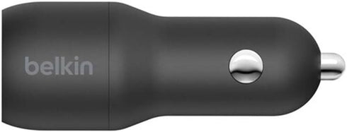 Belkin 24 Watt Dual USB Car Charger - 2 12W USB A Ports with USB-C Cable for Fast Charging Apple iPhone 14, 14 Pro, 14 Pro Max, iPhone 13, Samsung...