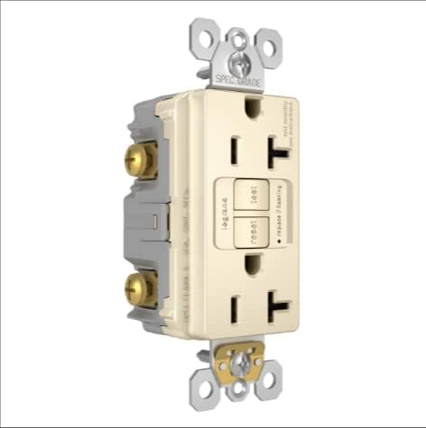 Legrand radiant 2097LACCD12 20 Amp GFCI Self Test Decorator Duplex Outlet, Light Almond (1 Count)......