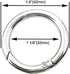 8pcs Silver Spring O Rings,Round Carabiner Snap Clip Trigger Spring Keyring Buckle,O Ring for Bags,Purses BBC3 (1 1/4''(3.2cm), Silver)…...