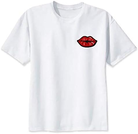 MIAO JIN 30 Pcs Red Kiss Lips Embroidered Patch Iron on Sewing Applique Stickers Patch Clothes Jeans Jackets Hat Bag DIY Decoration Patches...