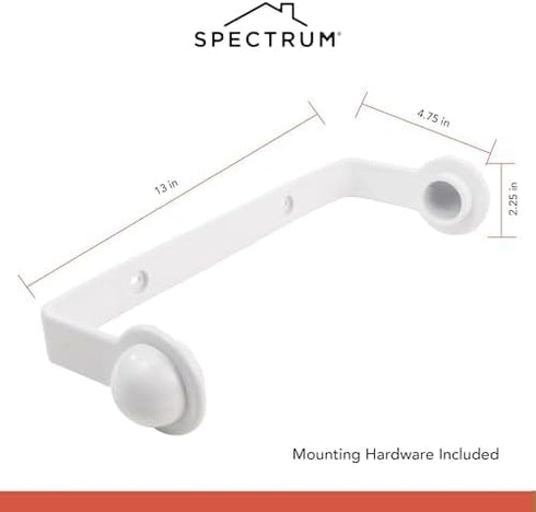 Spectrum Paper Towel Holder for Under Cabinet - Hanging Wall Mount Paper Towel Holder for Kitchen - Easy-to-Use Fits Standard & Jumbo Rolls - Mini...