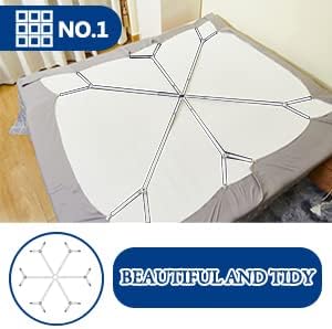 TGOOD Bed Sheet Holder Straps, Mattress Cover Clips to Hold Sheets in Place, Adjustable Bed Bands, Elastic Grippers,Fasteners,Keepers,Suspenders F...