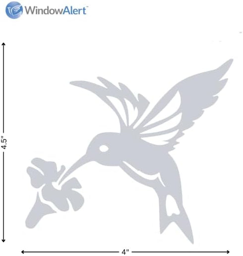 WindowAlert Hummingbird Anti-Collision Decal - UV-Reflective Window Decal to Protect Wild Birds from Glass Collisions - Made in The USA...