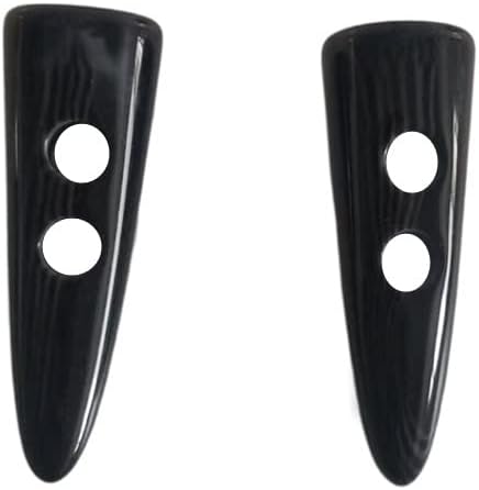 Black Resin Toggle Buttons, 2 inch Long Two Holes Horn Tooth Shape Buttons for Coat Sweater Jacket Cap Sewing DIY Accessories (10 Pack)...