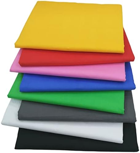 8pcs Precut Fat Quarters Cotton Fabric Bundles - Solid Color Fabric - DIY Crafting Series - 100% Cotton - Eco-Friendly – 8pcs Printed Fabric - 18x...