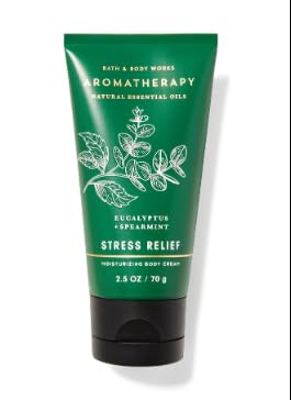 Bath and Body Works Travel Size Body Care - 2.5 Oz 24 Hour Moisture Body Cream - Many Scents! (Stress Relief - Eucalyptus + Spearmint)...