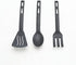 Kitchen Cooking Tools 3Pcs Mini Nylon Kitchen Utensils Set Slotted Turner Solid Spoon Fork Children Dinner Tools (black)...