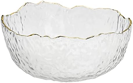 TOSSOW Glass Salad Bowl Irregular Shape Serving Bowls, 25 oz Pyrex Mixing Bowls for Kitchen Prep, Fruit, Snack, Dessert, and Candy Dishes or Nut B...