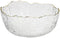 TOSSOW Glass Salad Bowl Irregular Shape Serving Bowls, 25 oz Pyrex Mixing Bowls for Kitchen Prep, Fruit, Snack, Dessert, and Candy Dishes or Nut B...